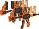 Jorgensen 6" One Hand Clamp/Spreader, 300 Lbs Clamping Force, E-Z Hold Bar Clamps Set, Medium Duty, 2-pack