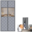 Magnetic Insulated Thermal Door Curtain,Door Covering for Door,Insulated Door Curtain with Window,Thermo Door Cover for Winter,Door Screen Magnetic Closure for Sliding Glass Doors