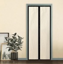 Insulated Door Screen, Blackout Curtains Magnetic Thick Fabrics Thermal Door Screen Self-Closing Privacy Door Curtain for Air Conditioner Room, Bedroom-Hands Free, Fit Doors Size Up to 34" x 80"