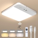 Rechargeable Motion Sensor Ceiling Light with Remote, Wireless Ceiling Lights Battery Operated Closet Light, Waterproof Shower Light for Bathroom,Stairs,Hallway,Garage,Shed