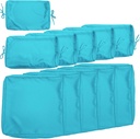 Outdoor Patio Cushion Covers Replacement, Outdoor Cushion Slipcovers for Outdoors Furniture Patio Sofa Couch Outside Zipper Design w/5 Seat Cushion Covers and 6 Backrest Pillow Covers(Blue)