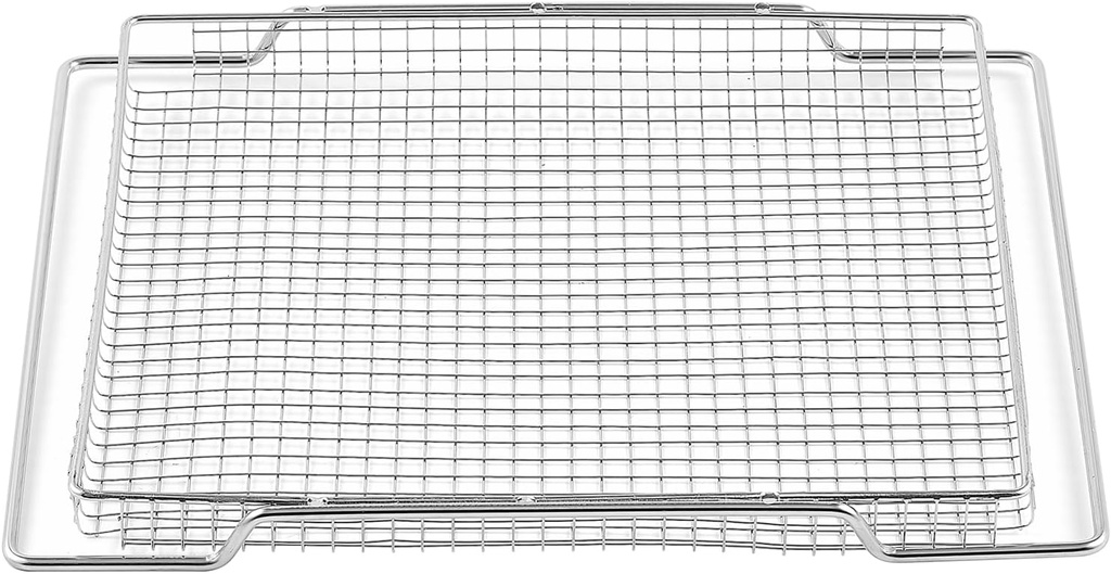 Allstare BOV900BSS Air Fryer Basket Replacement for Breville Smart Oven Parts 304 Stainless Steel Air Fryer Tray BOV900 BOV950 Joule Oven Breville Toaster Oven Mesh Basket Baking Pan 1 Pcs