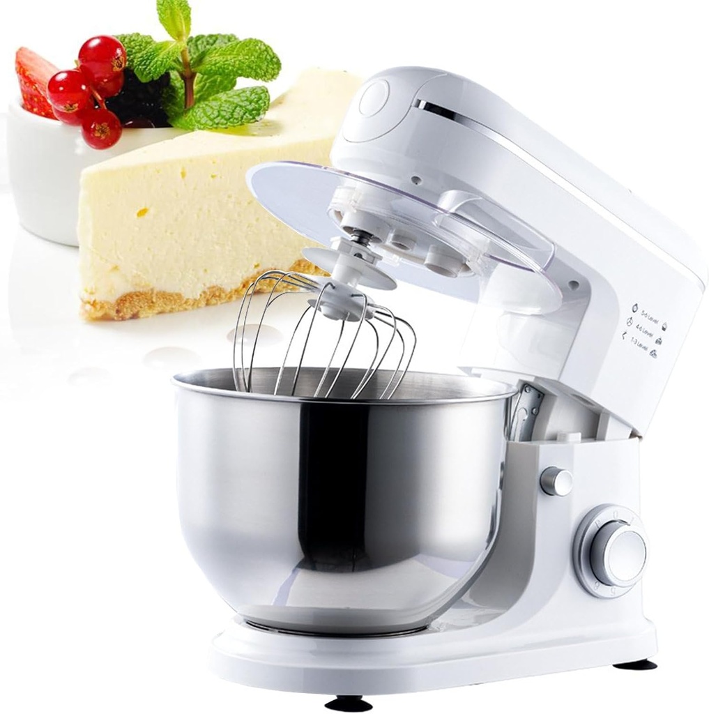 Electric Blender for Whipping Cream/Kneading Dough, 6-Speed Adjudtsble, Professional Stand Mixer for Most Home Dessert, with Egg Whisk,Dough Hook,Flat Beater