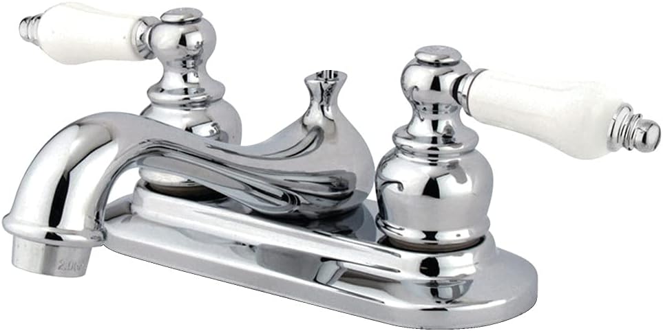Kingston Brass GKB601B Restoration Lavatory Faucet with Retail Pop-Up, Chrome, 6.88 x 2.88 x 2.88