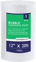 12 inch x 20 ft Bubble Cushioning Wrap, Perforated Every 12" Protective Packing Moving & Shipping Supplies for Boxes & Fragile Items