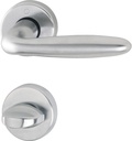 HOPPE Verona 2856312 Handle Set with Rosettes Toilet Chrome-Plated Brass Matt