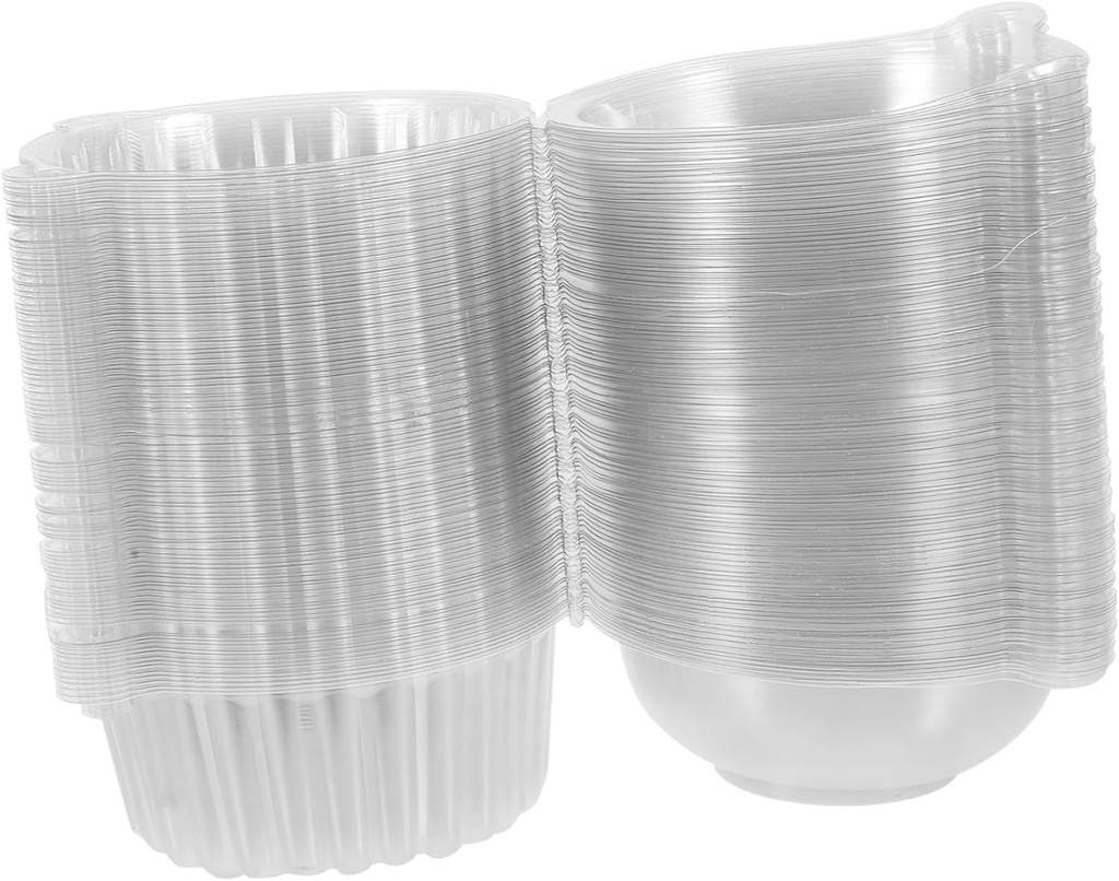 Zerodeko 100pcs Cake Boxes Dome Lid Dessert Treat Wrapping Boxes for Cookies and Pastries for Parties Weddings and Home Use