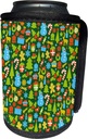 3dRose - Sven Herkenrath Art - Christmas Themed Pattern in Green Blue and Red Holidays - Can Cooler Bottle Wrap (cc-293603-1)