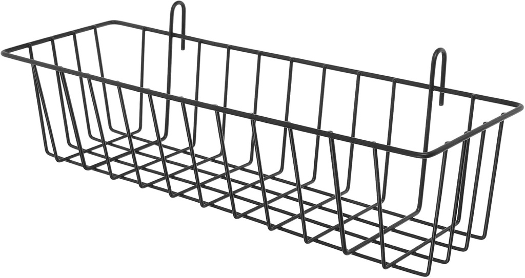 PRETYZOOM Hanging Wire Basket Kitchen Bathroom Pantry Wall Mounted Storage Organizer Wall Hanging No Drilling Needed Adhesive Hooks Included Sturdy Wire Basket Bathroom Organizers Storage