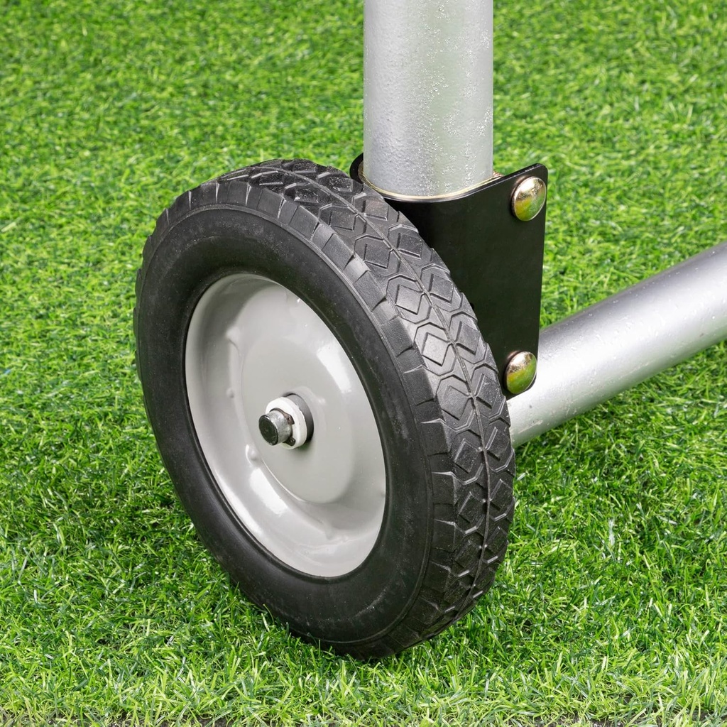 Gate Wheel 8" Rubber Gate Caster Heavy Duty Gate Helper Support Wheel Side Mount for Swing Gate Metal Tube Fence Chain Link Gate,Fits 1-5/8" to 2" O.D. Round Tube Gate Frames(1 Pack)