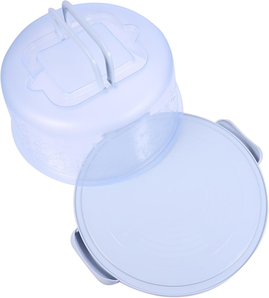 Portable Transparent Cake Carrier with Locking Lid Cake Storage Box for Home Baking and Dessert Transport for Parties and Refrigeration