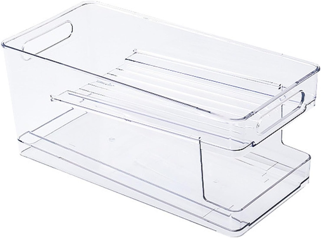 Soda Can Organizer For Refrigerator, 12 Can Fridge Organizer Canned Food Pop Cans Container Can Holder Dispenser For Fridge Pantry Rack Freezer