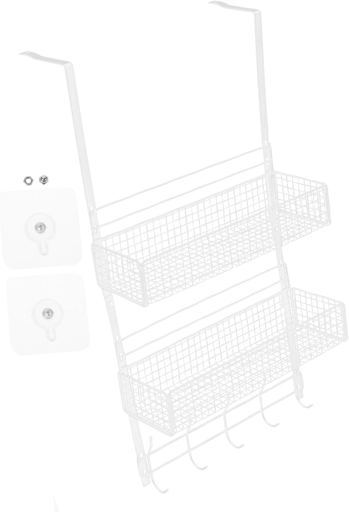 PRETYZOOM Bathroom Wall Hanging Basket Kitchen Storage Basket Multifunctional Organizer Simple Design