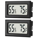 Mini Digital Thermometer 2-Pack Hygrometer Indoor Humidity Monitor Temperature Humidity Gauge Meter with Fahrenheit (℉) for Humidors, Greenhouse, Garden, Cellar, Closet Etc by DWEPTU