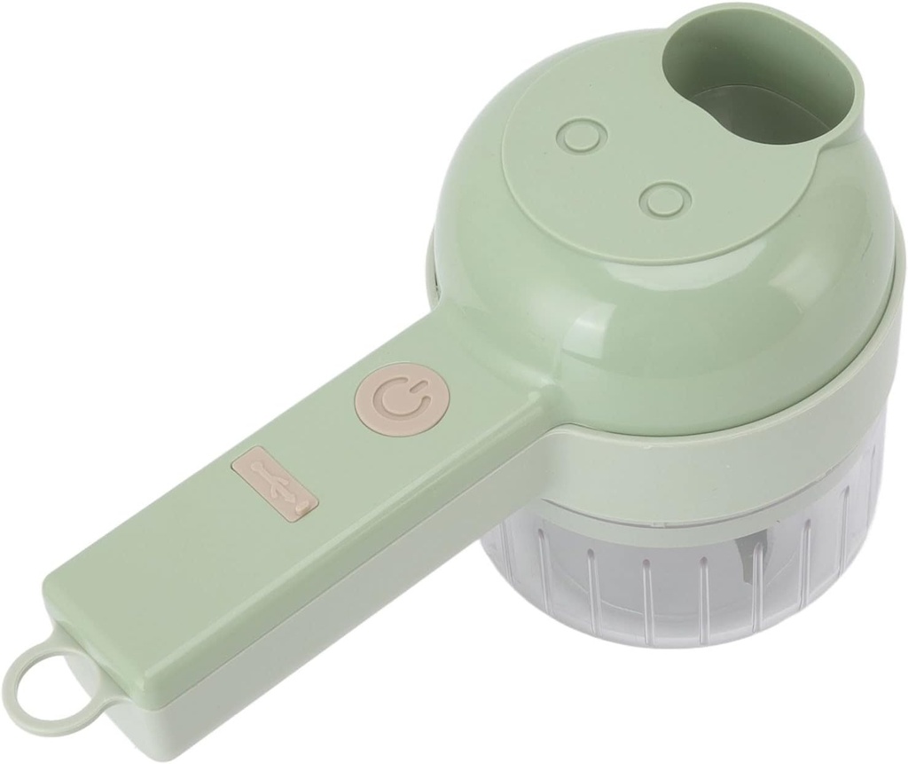 Electric Vegetable Chopper, Portable Garlic Chopper, Handheld USB Charging Food Processor, Open Feeding Port Electric Cutter Grater with Stainless Steel Blade, Convenient and Compact