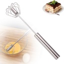 2025 New Stainless Steel Semi-Automatic Egg Whisk, Hand Push Mixer Stirrer, Multi-Function Rotatable Rotary Blender, Manual Whisks for Cooking Kitchen Egg Milk To Blending, Whisking (10 Inches)