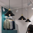 Creative Personality Metal Pendant Lamp, American Industrial Style Chandelier, E27 Screw Flush Mount Hanging Light, Bedroom Restaurant Bar Decoration Light Fixtures/26cm