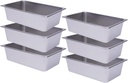 6 Pack Hotel Pans 6" Deep Steam Table Pan Full Size 20.9" L x 13" W Commercial Hotel Pan Stainless Steel Catering Food Pans