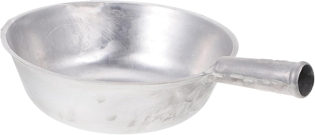 Thickened Aluminum Alloy Water Scoop Round Handle Kitchen Water Ladle for Household and Outdoor Use for Bathing and Gardening