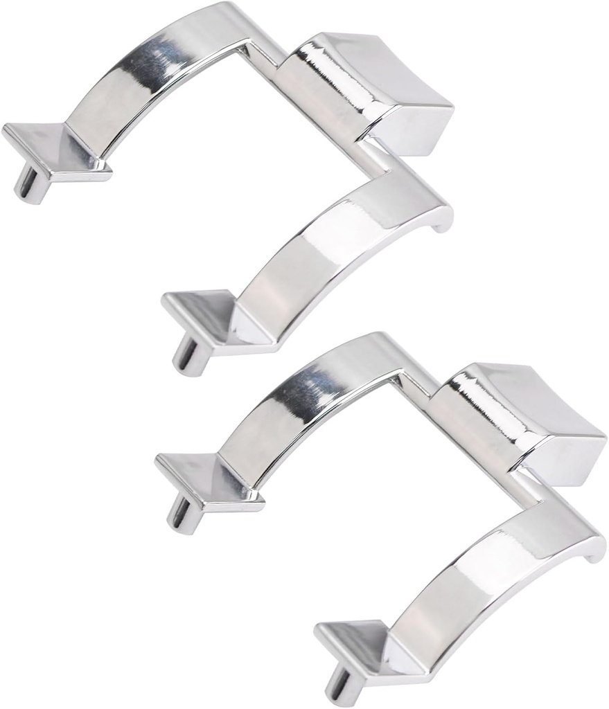 Towel Bar Brackets Set, Shower Door Zinc Alloy Handle Replacement Door Pull Handle Chrome Shower Door Handles for Shower Doors or Tub Enclosure