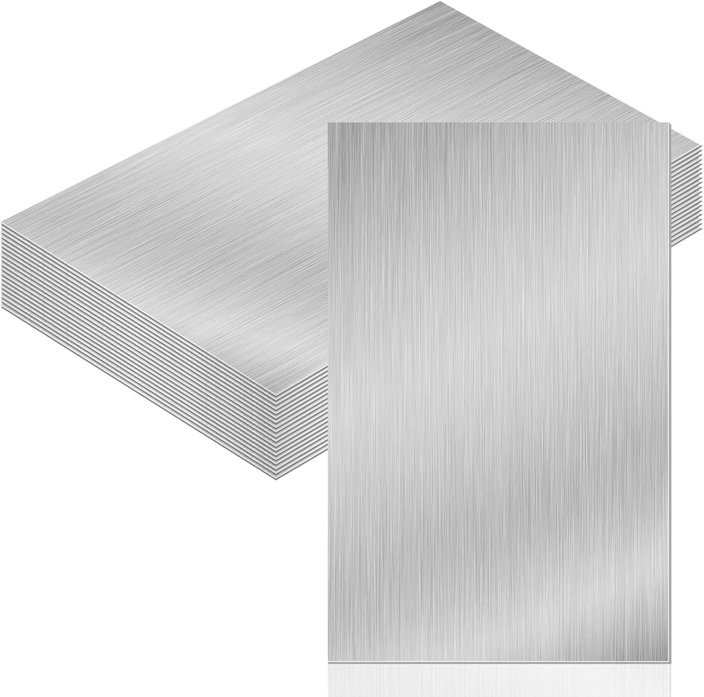 Therwen 20 Pcs 5 x 7 Inch Flashing Aluminum Flashing Sheet Metal Roof for Shed Weatherproofing Areas of Roof Around Chimneys or Skylights (Silver)