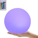 Waterproof 8-Inch LED Floating Pool Lights, Rechargeable Orb Night Light for Kids, 16 RGBW Color-Changing Light Up Ball, Hot Tub Lights, Pool Accessories, Remote Control (1Pack)