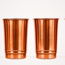 Pure Copper Tumblers Set of 2, UNLINED, UNCOATED and LACQUER Free | 350 Ml. (11.8 US Fl Oz) Traveller's Copper Cups for Ayurveda Health Benefits