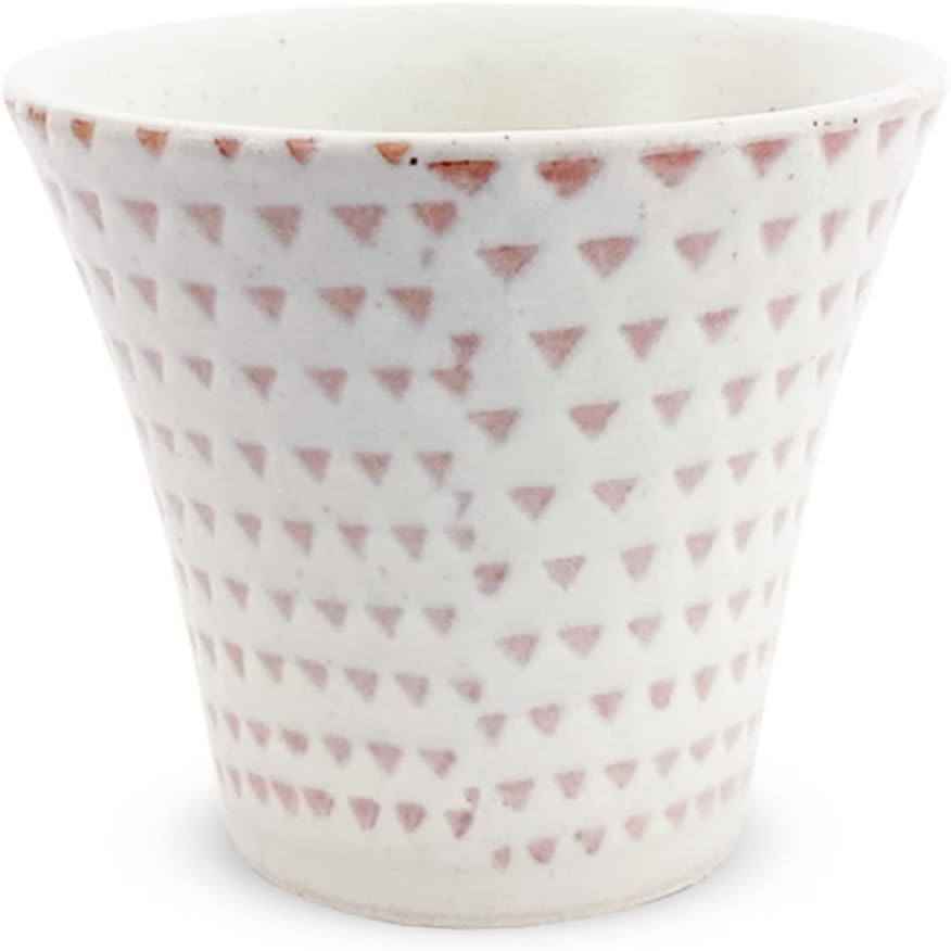 J-kitchens Isayama Kiln Japanese Sake Glass, Microwave Safe, Hasami Ware Made in Japan, Sake and Cold Sake, Ochoko Pattern, 4.9 fl oz (140 cc), Pottery, Powdered Canna, Red