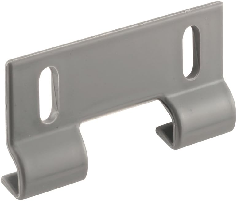 Prime-Line M 6191 Shower Door Bottom Hook Guide, 2 In. Hole Center Spacing, Plastic Construction, Gray in Color (2 Pack)