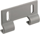 Prime-Line M 6191 Shower Door Bottom Hook Guide, 2 In. Hole Center Spacing, Plastic Construction, Gray in Color (2 Pack)