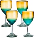 Golden Shore Recycled Glass Goblets - Set of 4