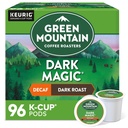 Green Mountain Coffee, Dark Magic Decaf, Single-Serve Keurig K-Cup Pods, Dark Roast, 96 Count (4 Boxes of 24 Pods)