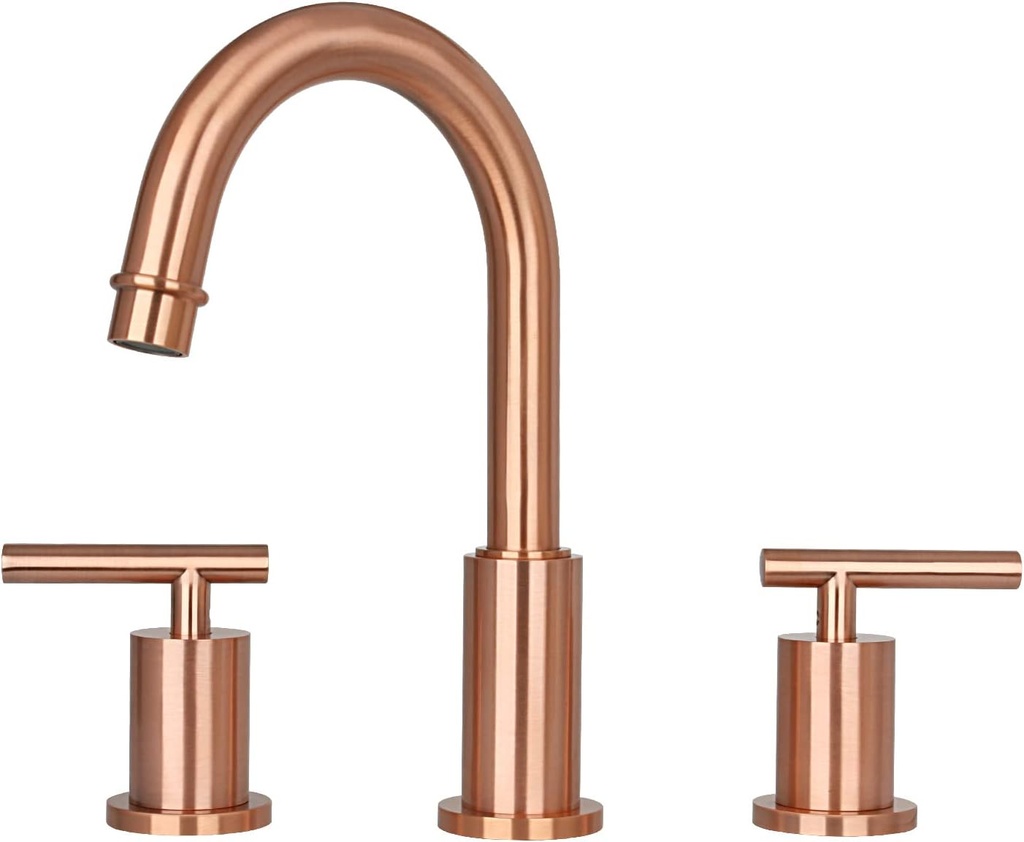 Akicon Two-Handle Copper Widespread Bathroom Sink Faucet
