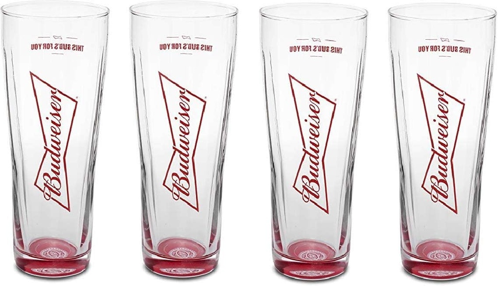 Budweiser Signature Glass - 16 Ounce - Set of 4