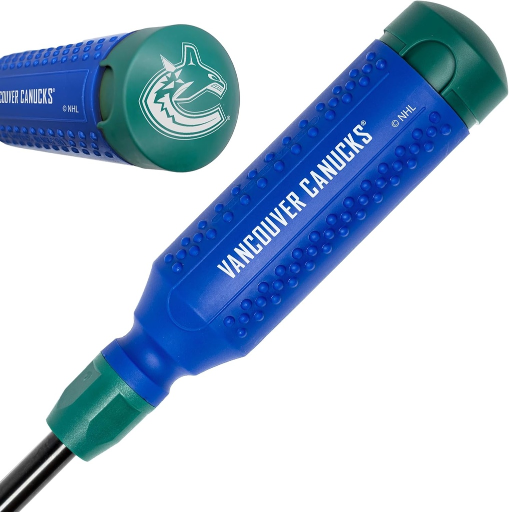 MEGAPRO® NHL® Team Edition Multi-bit Screwdriver | Officially Licensed NHL® Gear | Durable, Ergonomic, Pro-Grade Screwdriver (Vancouver Canucks®)