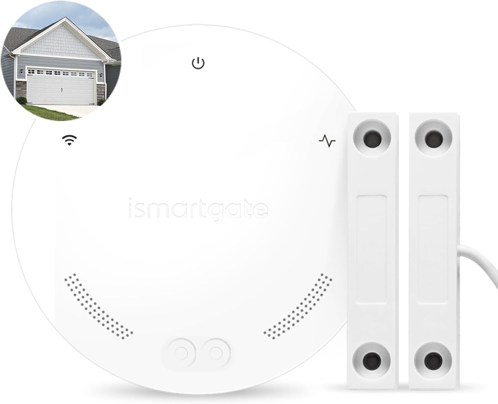 ismartgate MINI Smart Garage Opener - Universal WiFi Remote Controller Compatible with Alexa, Google Home, iPhone, Android,Door Left Open Alert, Door Security Systems. No Hub Needed.