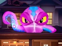 Joiedomi 4 FT Tall Halloween Inflatable Purple Octopus Head with Tentacles Broke Out from Window with Built-in LEDs Blow Up for Halloween Window Decor, Outdoor Yard Garden Lawn Party Decoration