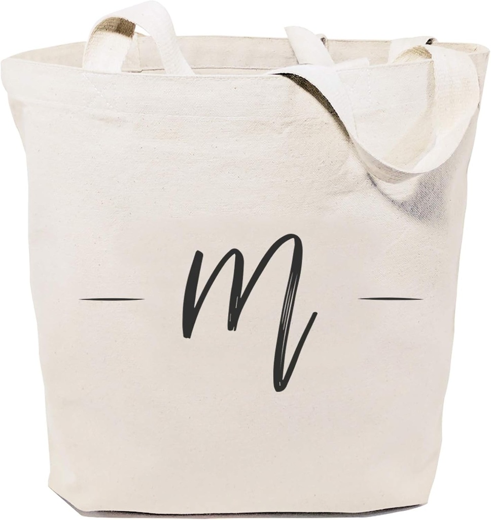 The Cotton & Canvas Co. Personalized Handwritten Monogram Initial Tote