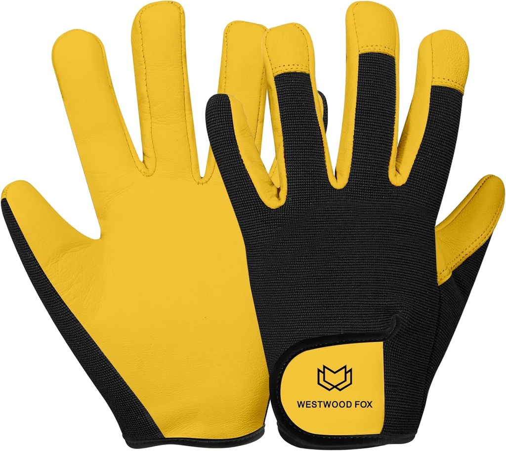 WESTWOOD FOX Gardening Gloves Gloves for Women Men, Thorn Proof Rose Pruning, Breathable Leather Best Garden Tools Gardener