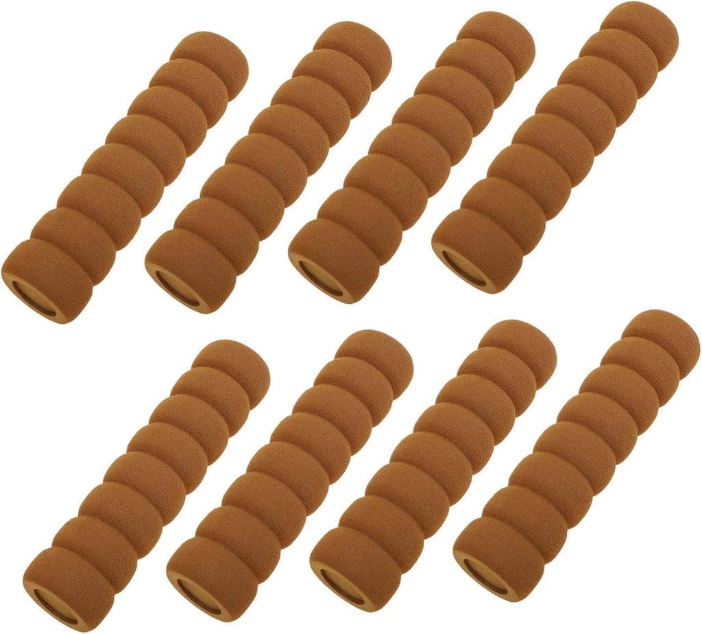 ASEANAO 8 Pack Door Handle Covers Anti-Collision Door Knob Protector Covers Soft Foam Door Pull Cover Sleeve Safety Spiral Cover for Heat in Summer Antifreeze Hands in Winter (Coffee)