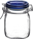 26 Oz/750ml Blue Clamp Lid Glass Storage Jars, Glass Canister, 2pcs/Set