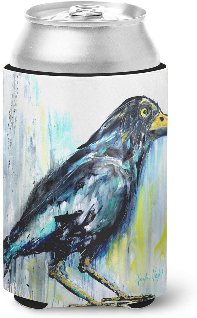 Caroline's Treasures MW1318CC Burnt Corn Raven Can or Bottle Hugger Cooler Washable Drink Sleeve Collapsible Beverage Insulated Holder, Can Hugger, Multicolor
