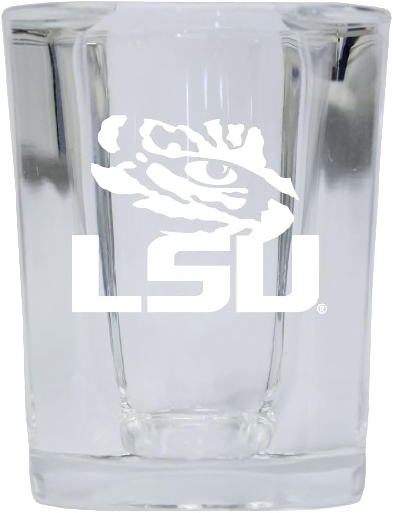 R and R Imports LSU Tigers 2 Ounce Shot Glass Square Officially Licensed Collegiate Product