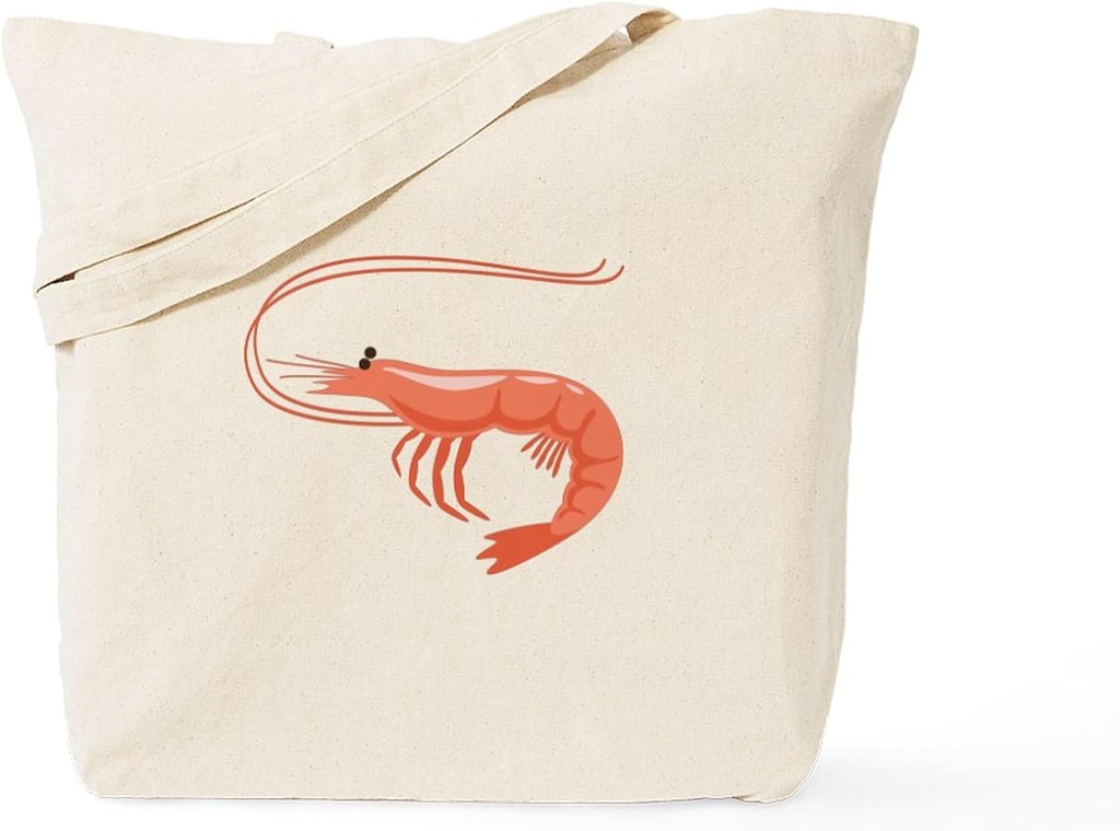CafePress Prawn Shrimp Tote Bag Reusable Natural Beige Canvas Shopping Bag