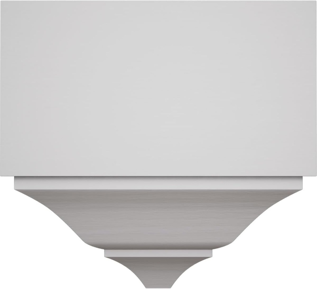 3 5/8"P x 7 1/4"W x 7 1/2"H Americraft Solid Paint Grade Wood Universal Mid Crown Moulding Coupler Block for Profiles up to 4"H x 3 5/8"P, Primed Pine