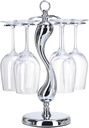 Hanging Wine Glass Holder Bar Wine Cellar Basement Cabinet Pantry 6 Hook Design Tabletop Stemware Rack Wine Glass Storage Holder Stand Air Drying Rack Perfect for Bar Restaurant