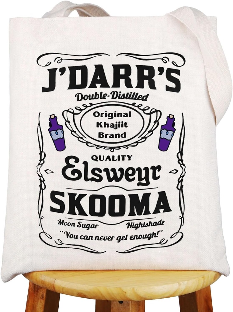 G2TUP Khajiit Skooma Tote Bag Skooma Gift Khajiit Gift Moon Sugar Gifts Game Lover Shoulder Bag