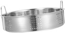 Stainless Steel Food Steamer Basket with Handles Multi-vent Design for Quick Heating for Dumplings and Steamed Buns for Home Kitchen Restaurant Use