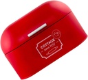 BESTYASH Red Metal Bread Box for Kitchen Countertop Compact Resistant Bread Bin with Metal Construction Portable Storage Container Space Saving Organizer for Home Use