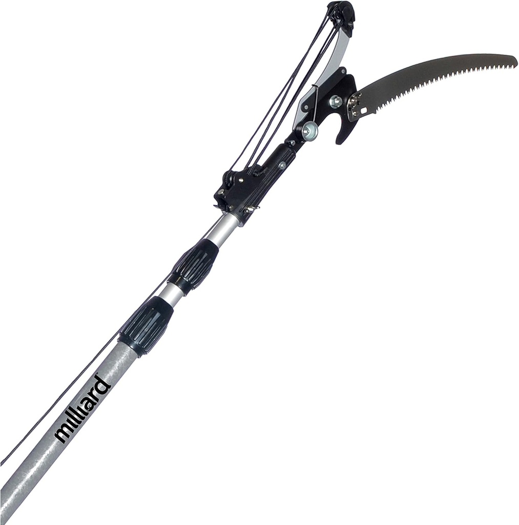 Milliard 6-16 Foot Extendable Pole Pruner, Pole Saws for Tree Trimming With 3-Sided Blade for Precise Branch Cutting and Maximum Reach - Tree Trimming Tool - Pruning Saws for Trees